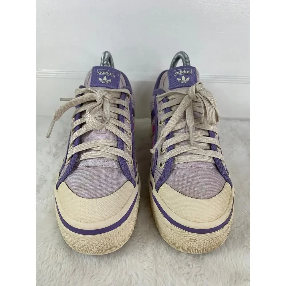 Adidas Nizza Platform Shoes J Almost Pink Pulse Lilac Chunky Sneakers Size 5.5